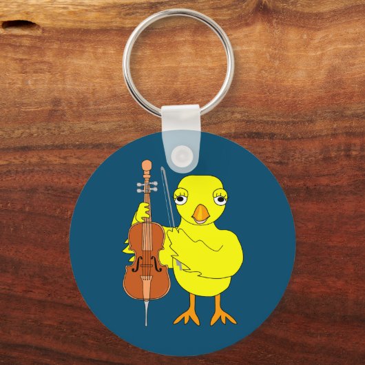 Cello Chick Sleutelhanger (Achterkant)