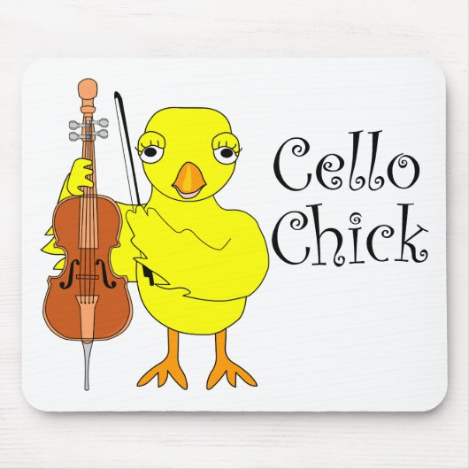 Cello Chick Tekst Muismat (Voorkant)