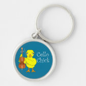 Cello Chick Tekst Sleutelhanger (Voorkant)