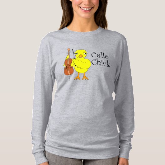 Cello Chick Tekst T-shirt (Voorkant)