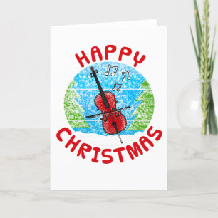 Cello Christmas Kaart Cellist String Musician