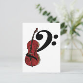 Cello Clef Briefkaart (Staand voorkant)