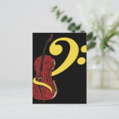 Cello Clef Briefkaart (Staand voorkant)