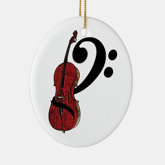 Cello Clef Keramisch Ornament (Rechts)