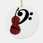 Cello Clef Keramisch Ornament (Voorkant)
