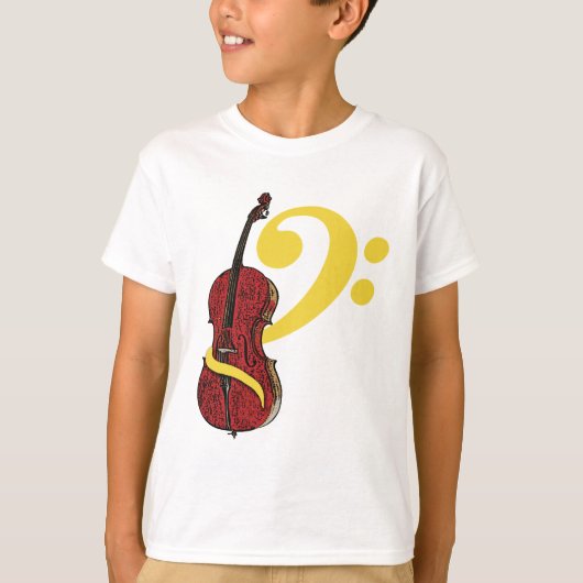 Cello Clef - Kinder baby's T-shirt (Voorkant)