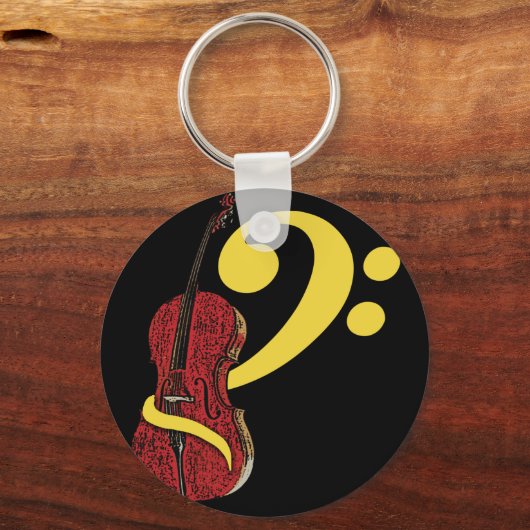 Cello Clef Sleutelhanger (Voorkant)