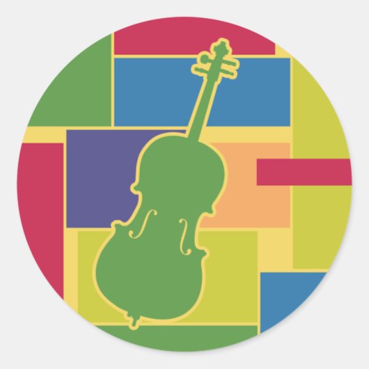 Cello Colorblocks Sticker (Voorkant)