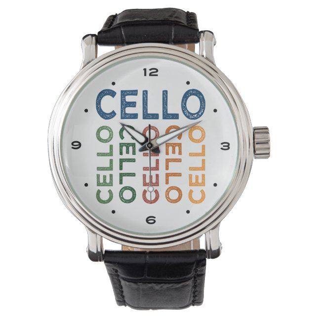 Cello Colorful Horloge (Voorkant)