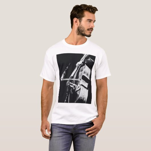 Cello, contrabas t-shirt (Voorkant volledig)
