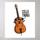 Cello Daar Cute Music Pun Poster (Voorkant)