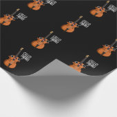 Cello Daar Funny Music Pun Dark BG Cadeaupapier (Hoek)