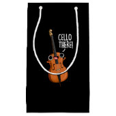Cello Daar Funny Music Pun Dark BG Klein Cadeauzakje (Voorkant)