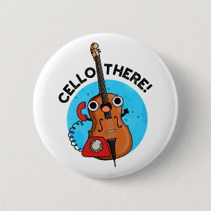 cello daar grappige telefoon woordspeling ronde button 5,7 cm