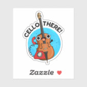 cello daar grappige telefoon woordspeling sticker (Vel)