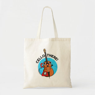 cello daar grappige telefoon woordspeling tote bag