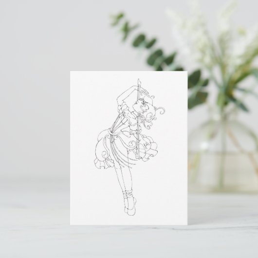 Cello Dance Briefkaart (Staand voorkant)