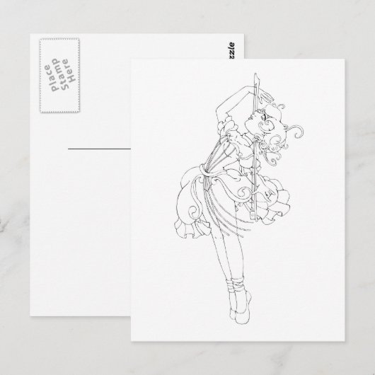 Cello Dance Briefkaart (Voorkant / Achterkant)