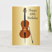 Cello Design Gepersonaliseerde 18e Verjaardag Kaar Kaart (Voorkant)