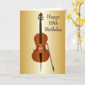 Cello Design Gepersonaliseerde 18e Verjaardag Kaar Kaart (Gele Bloem)