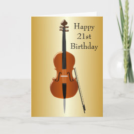Cello Design gepersonaliseerde 21ste verjaardag Kaart