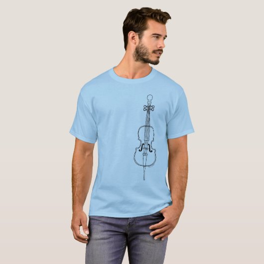 Cello Drawing T-shirt (Voorkant volledig)