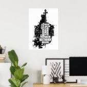 Cello en componisten poster (Thuiskantoor)