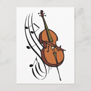 Cello en Muziek Briefkaart