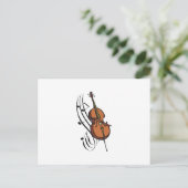 CELLO EN MUZIEK BRIEFKAART (Staand voorkant)