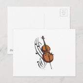 CELLO EN MUZIEK BRIEFKAART (Voorkant / Achterkant)