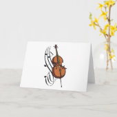 Cello en Muziek Kaart (Gele Bloem)