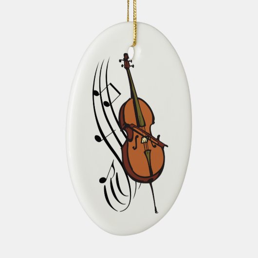 Cello en Muziek Keramisch Ornament (Rechts)