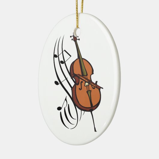 Cello en Muziek Keramisch Ornament (Links)