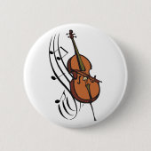 Cello en Muziek Ronde Button 5,7 Cm (Voorkant)