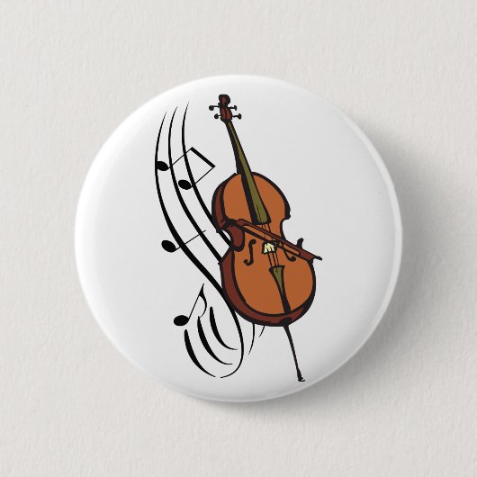 Cello en Muziek Ronde Button 5,7 Cm (Voorkant)