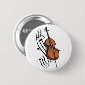Cello en Muziek Ronde Button 5,7 Cm (Voorkant /achterkant)
