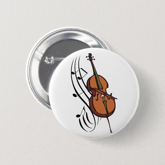 Cello en Muziek Ronde Button 5,7 Cm (Voorkant /achterkant)