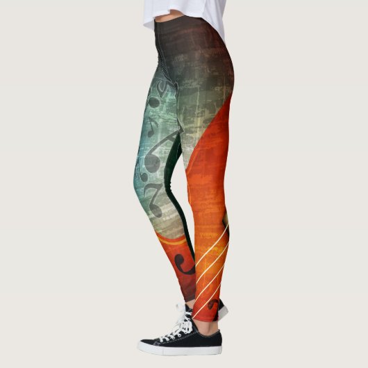 Cello en Muzieknoten Leggings (Links)