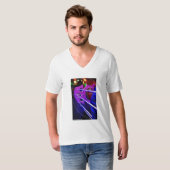 Cello en spiral American Apparel V-nek shirt (Voorkant volledig)