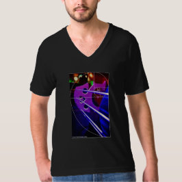 Cello en spiral American Apparel V-nek shirt