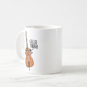 Cello Er Grappige Muziek Pun Koffiemok (Voorkant links)