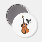 Cello Er Grappige Muziek Pun Magneet (Voorkant / Achterkant)