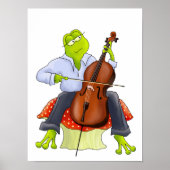 Cello Frog Art Print (Voorkant)