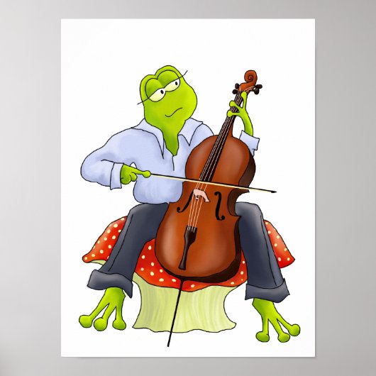 Cello Frog Art Print (Voorkant)