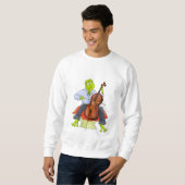 Cello Frog Unisex Adult Sweatshirt (Voorkant volledig)