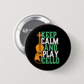 Cello Funny Cellist Musician Ronde Button 5,7 Cm (Voorkant /achterkant)