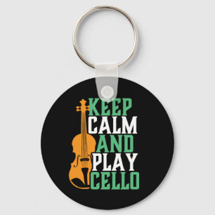 Cello Funny Cellist Musician Sleutelhanger