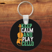 Cello Funny Cellist Musician Sleutelhanger (Voorkant)
