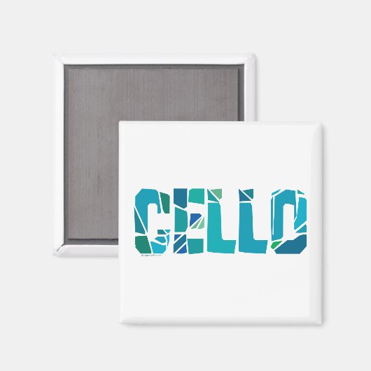 Cello gebarsten magneet (Voorkant / Achterkant)