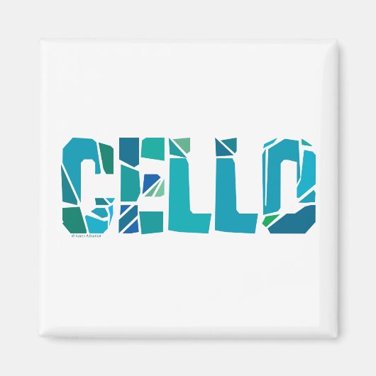 Cello gebarsten magneet (Voorkant)